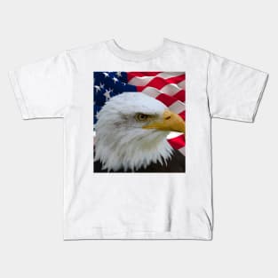 Bald Eagle (Patriotic) Kids T-Shirt